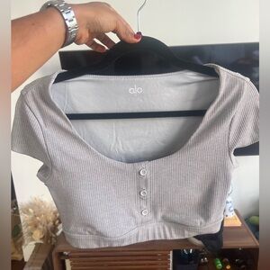 Alo Yoga - Blissful Henley Bra Top